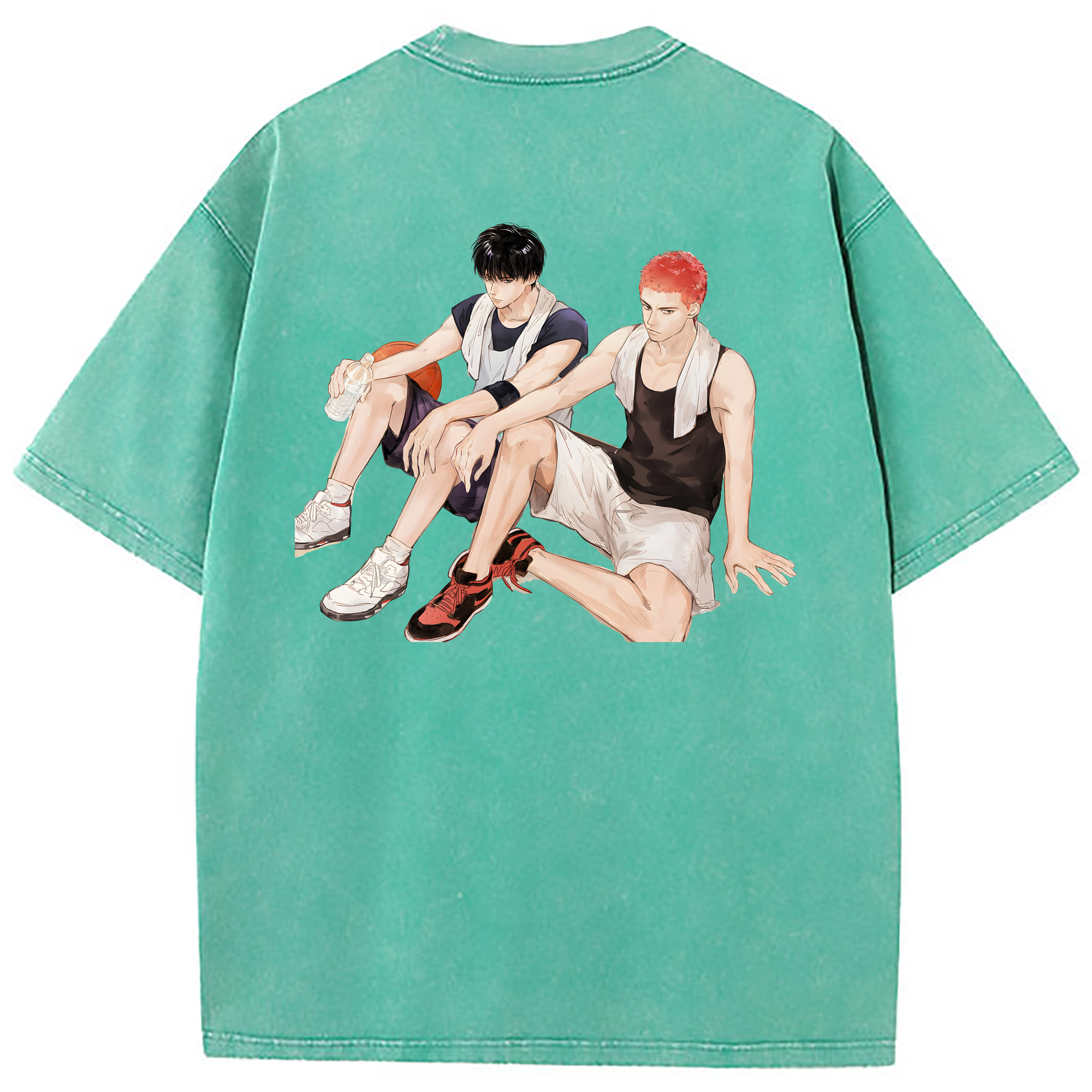 （画像用） SLAM DUNK／スラムダンク 綿100% ヴィンテージ風 半袖Tシャツ（背面プリント）
